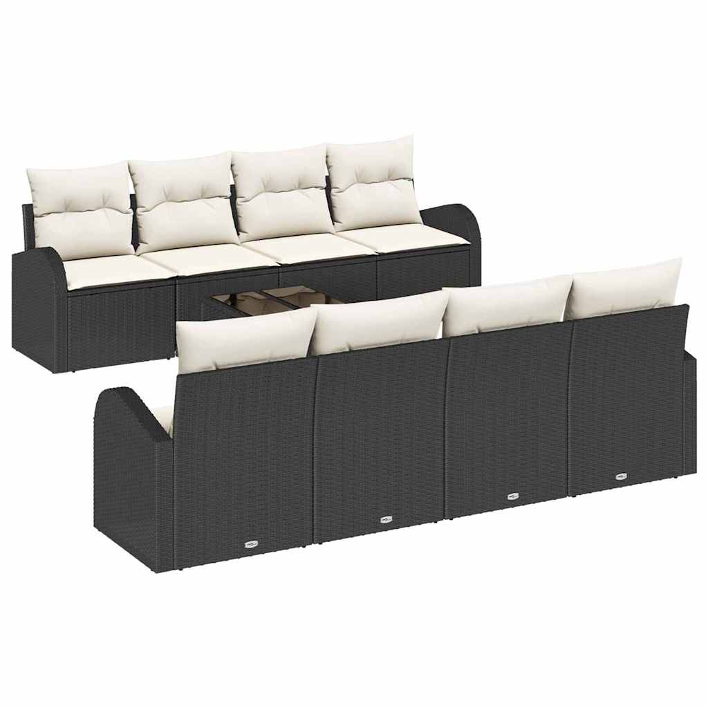 Tuin Sofa Set Zwart 55 x 55 x 37 cm poly rattan is nu te koop bij PeponiXL, paradijselijk wonen!