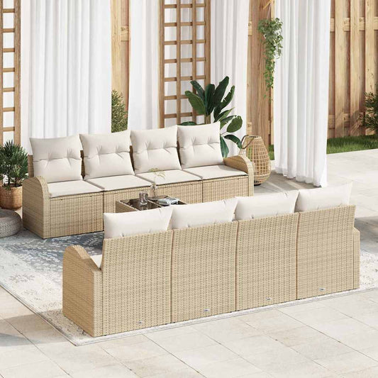 Tuin Sofa Set Beige 55 x 55 x 37 cm poly rattan is nu te koop bij PeponiXL, paradijselijk wonen!