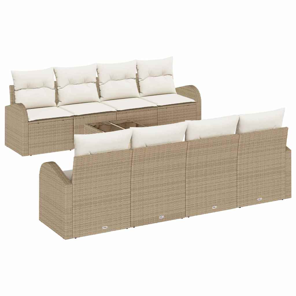 Tuin Sofa Set Beige 55 x 55 x 37 cm poly rattan is nu te koop bij PeponiXL, paradijselijk wonen!