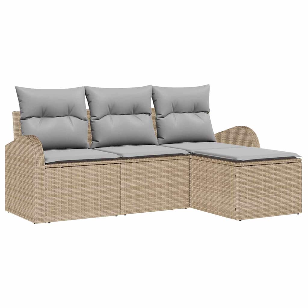 Tuin Sofa Set Beige poly rattan is nu te koop bij PeponiXL, paradijselijk wonen!