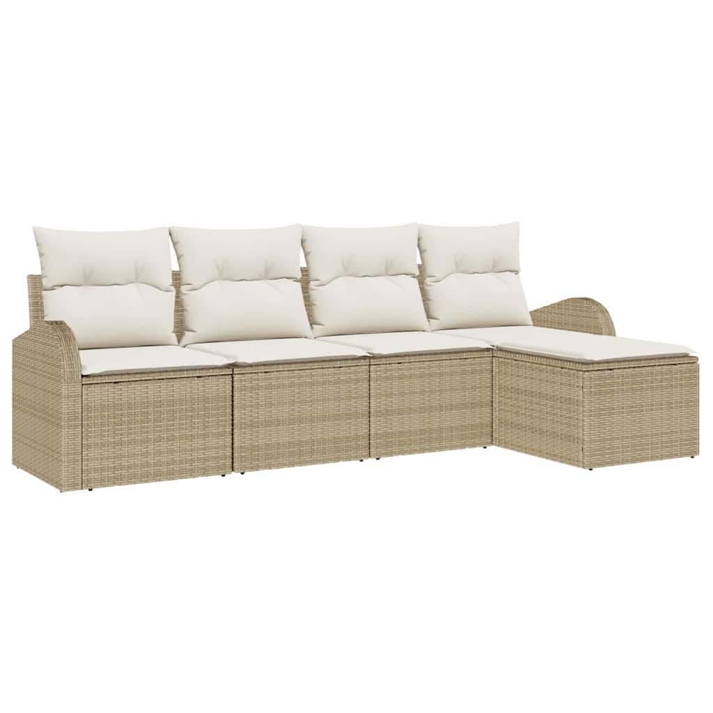 Tuin Sofa Set Beige poly rattan