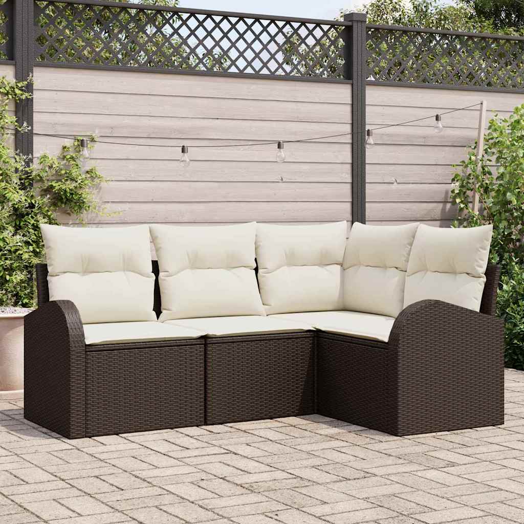 Tuin Sofa Set Bruin poly rattan is nu te koop bij PeponiXL, paradijselijk wonen!