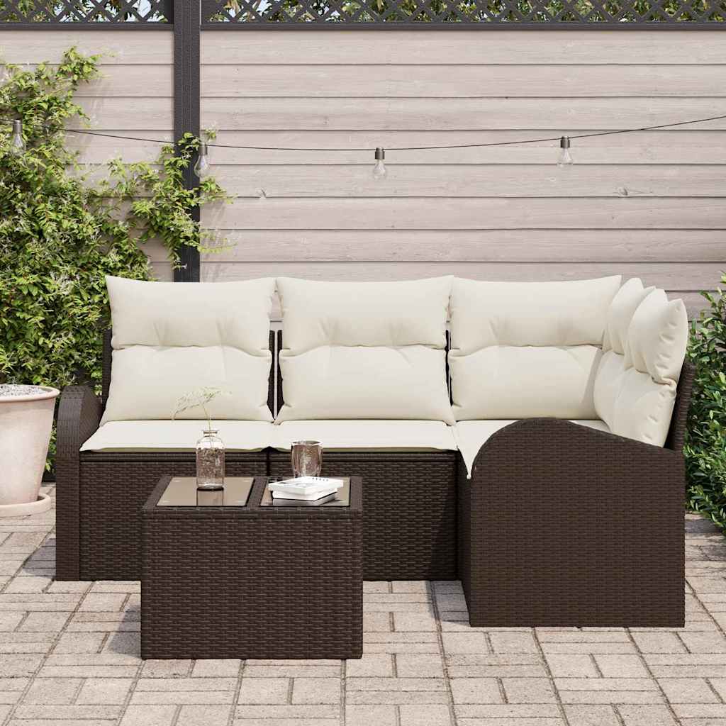 Tuin Sofa Set Bruin poly rattan is nu te koop bij PeponiXL, paradijselijk wonen!