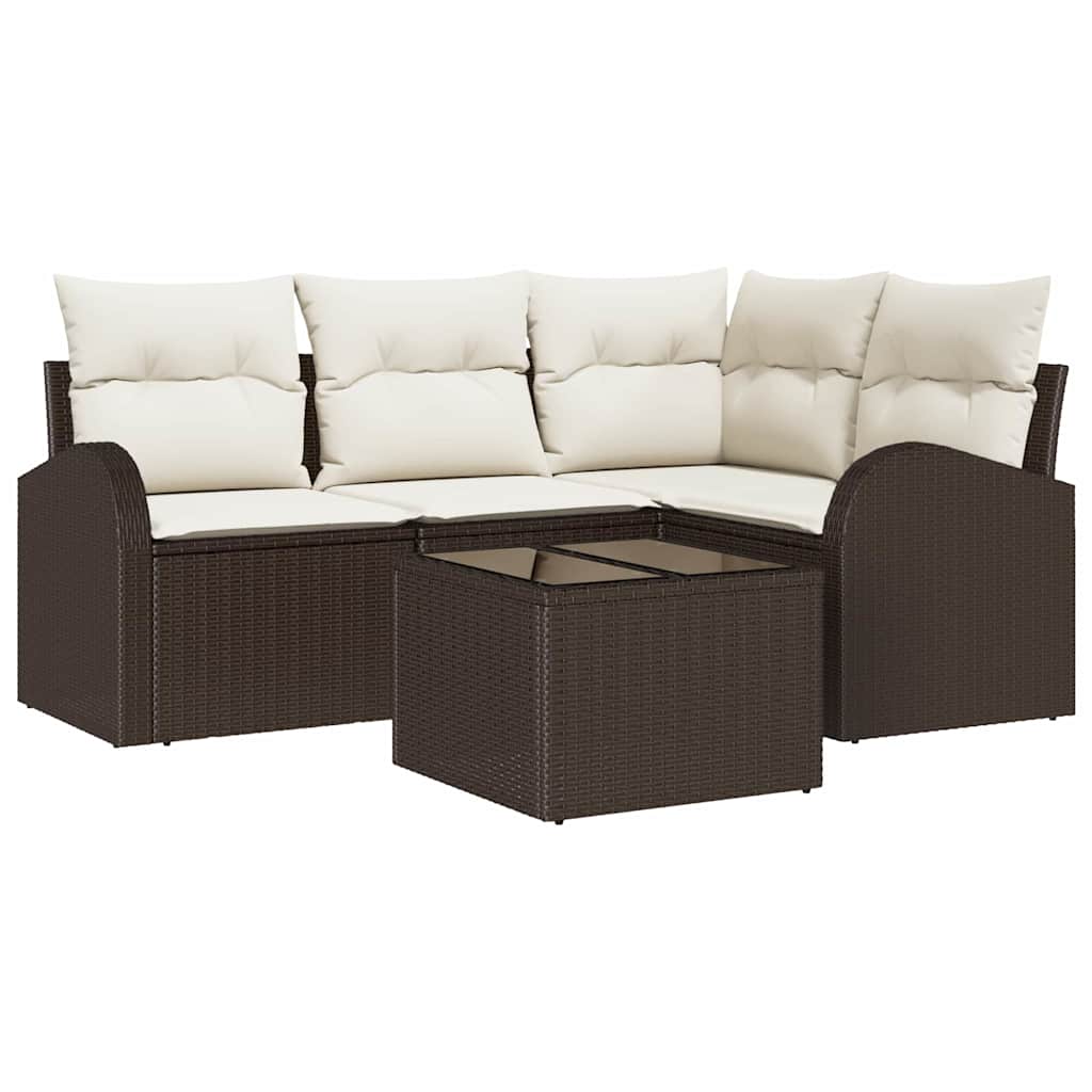 Tuin Sofa Set Bruin poly rattan is nu te koop bij PeponiXL, paradijselijk wonen!