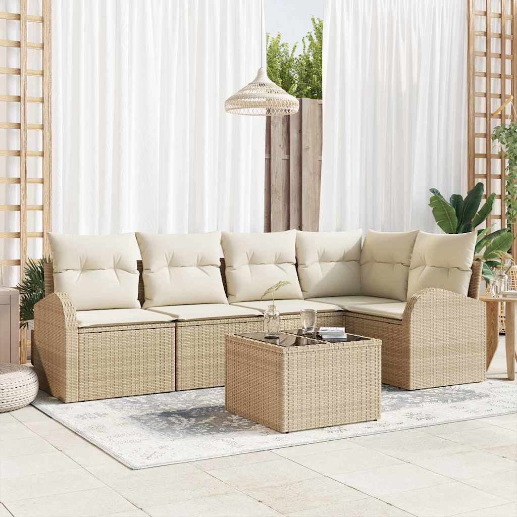 Bankstel met kussen Beige Polyester