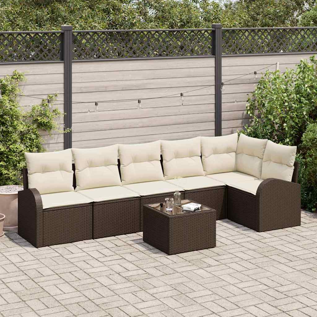 Tuin Sofa Set Bruin poly rattan is nu te koop bij PeponiXL, paradijselijk wonen!