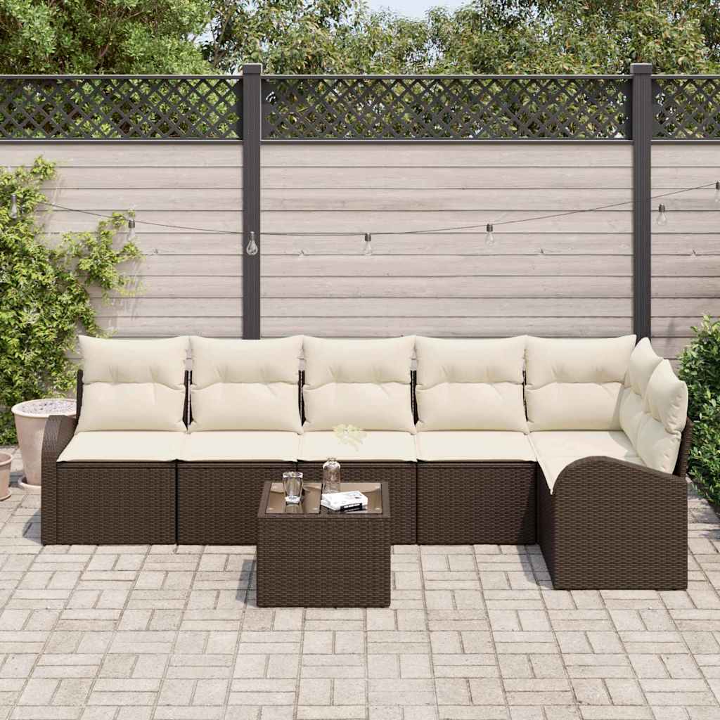 Tuin Sofa Set Bruin poly rattan is nu te koop bij PeponiXL, paradijselijk wonen!