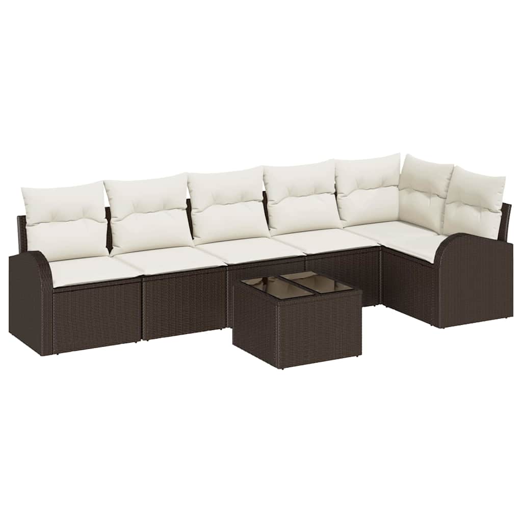 Tuin Sofa Set Bruin poly rattan is nu te koop bij PeponiXL, paradijselijk wonen!