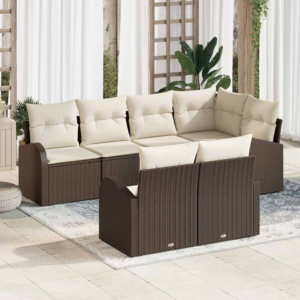 Tuin Sofa Set Bruin poly rattan is nu te koop bij PeponiXL, paradijselijk wonen!