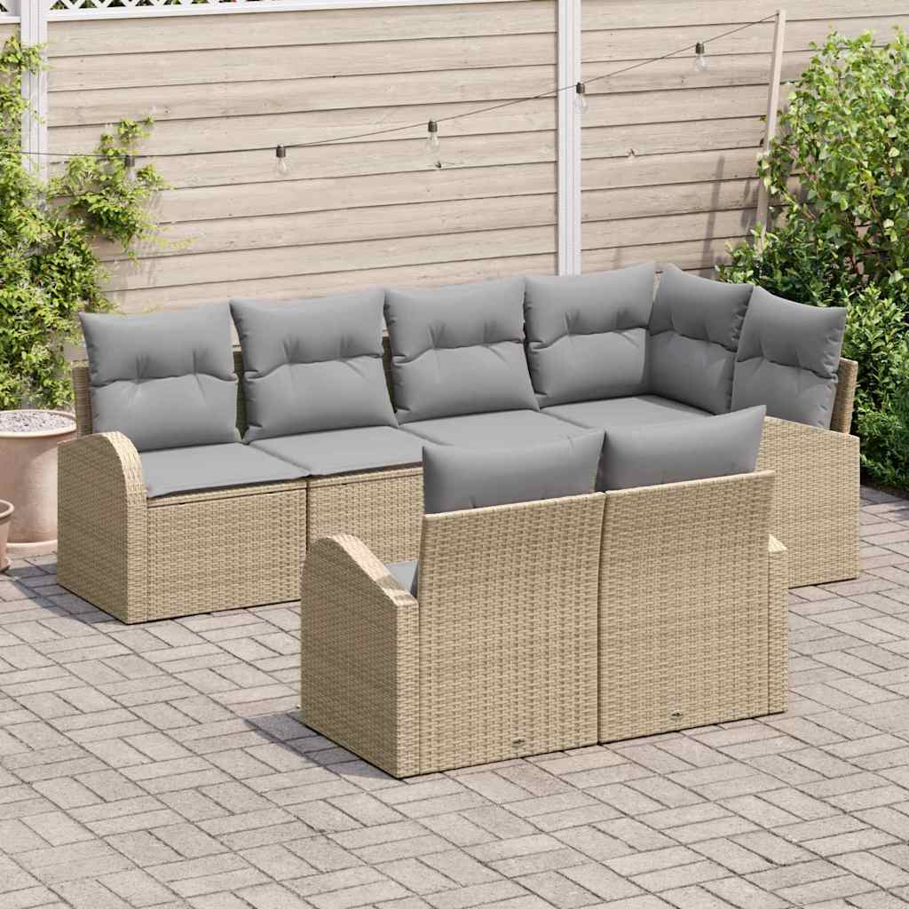 Tuin Sofa Set Beige poly rattan is nu te koop bij PeponiXL, paradijselijk wonen!