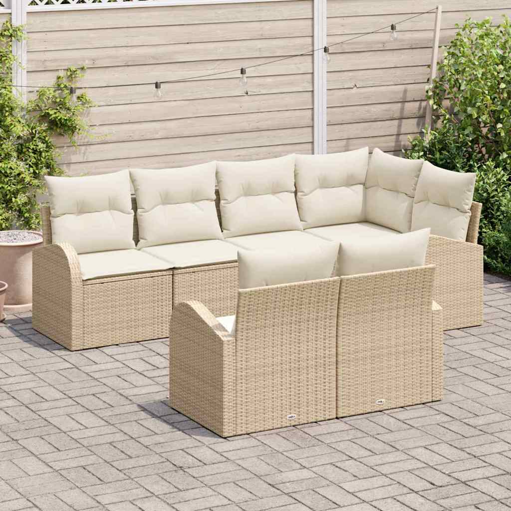 Tuin Sofa Set Beige poly rattan