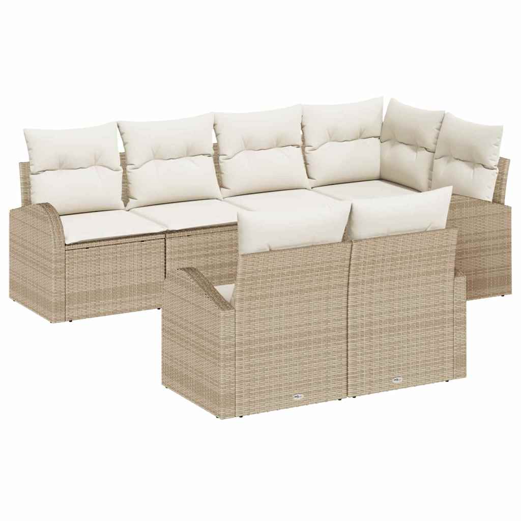 Tuin Sofa Set Beige poly rattan
