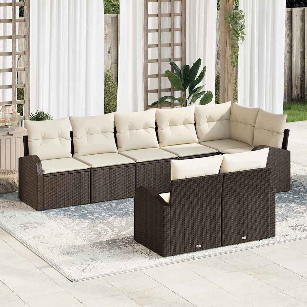 Tuin Sofa Set 8 pcs poly rattan is nu te koop bij PeponiXL, paradijselijk wonen!