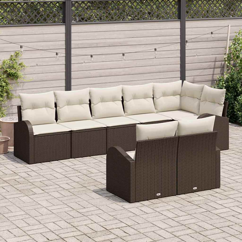Tuin Sofa Set 8 pcs poly rattan is nu te koop bij PeponiXL, paradijselijk wonen!