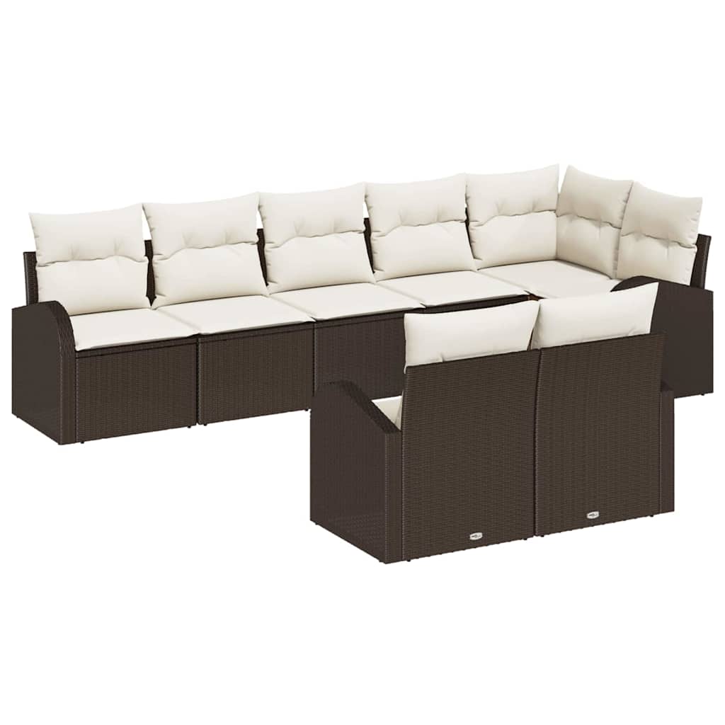Tuin Sofa Set 8 pcs poly rattan is nu te koop bij PeponiXL, paradijselijk wonen!