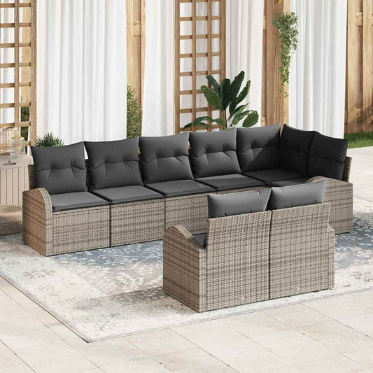 Tuin Sofa Set 8 pcs poly rattan is nu te koop bij PeponiXL, paradijselijk wonen!
