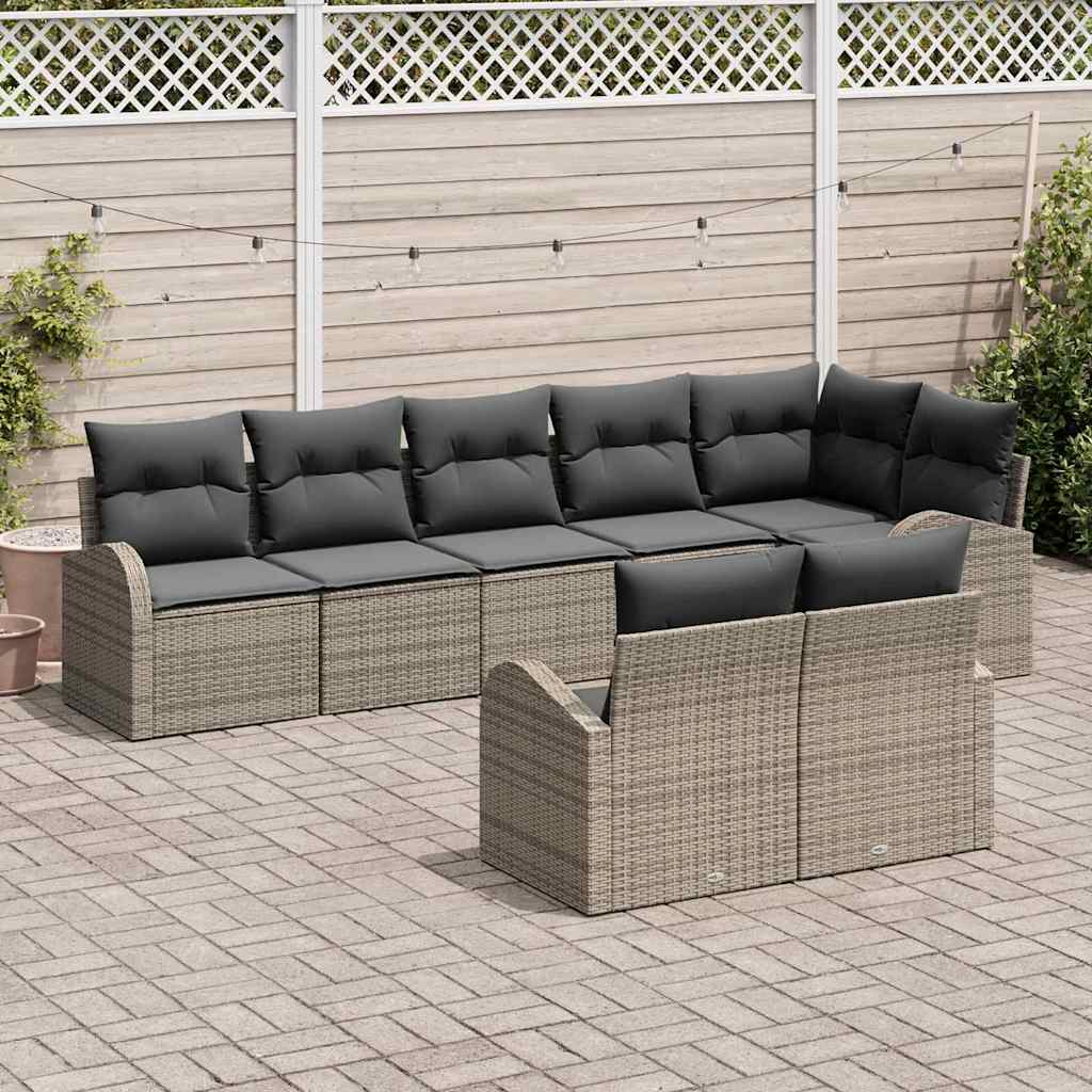 Tuin Sofa Set 8 pcs poly rattan is nu te koop bij PeponiXL, paradijselijk wonen!