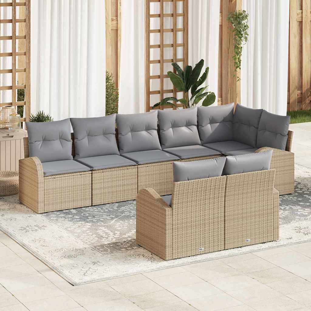 Tuin Sofa Set 8 pcs poly rattan is nu te koop bij PeponiXL, paradijselijk wonen!