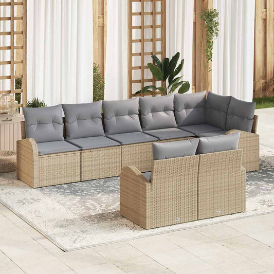 Tuin Sofa Set 8 pcs poly rattan is nu te koop bij PeponiXL, paradijselijk wonen!