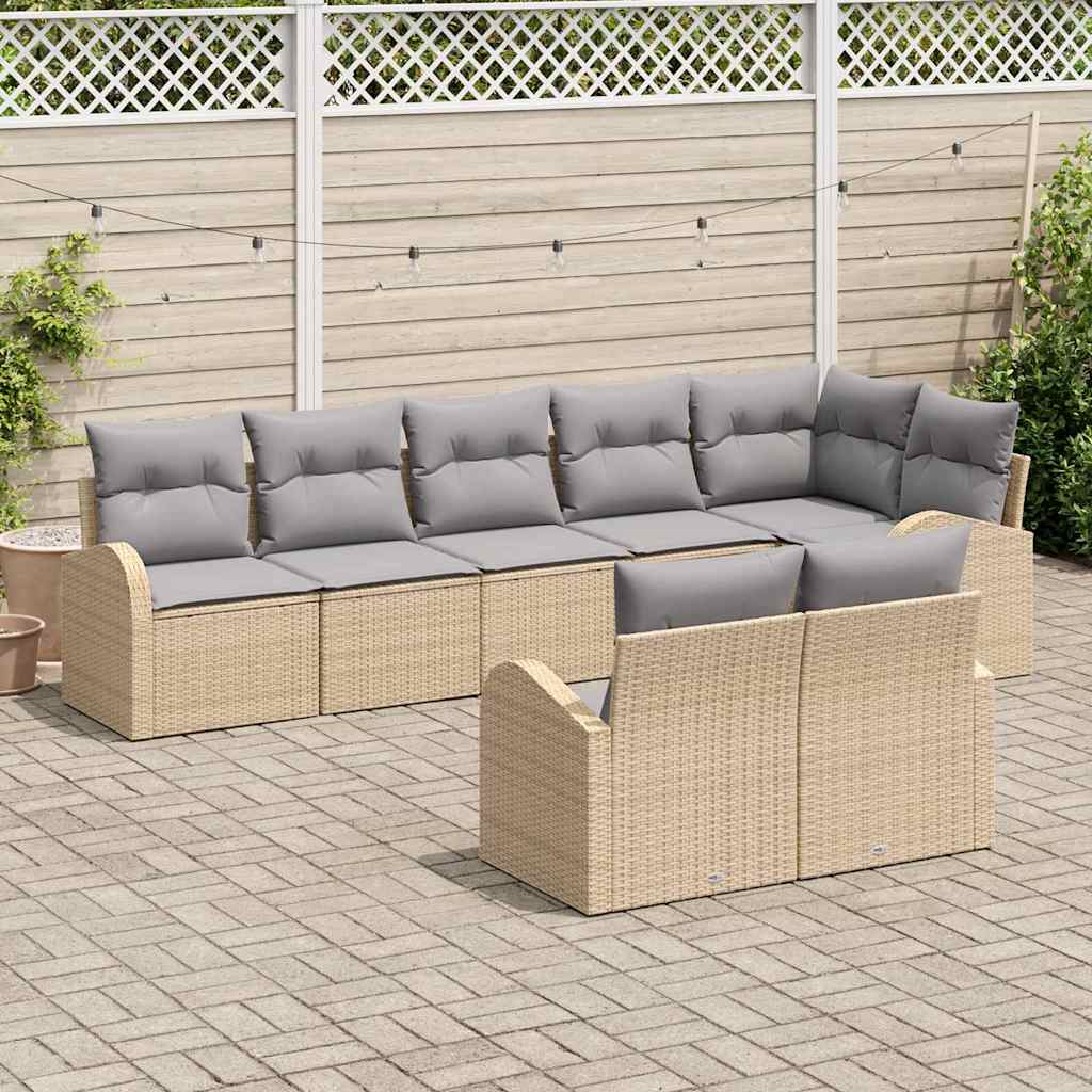 Tuin Sofa Set 8 pcs poly rattan is nu te koop bij PeponiXL, paradijselijk wonen!