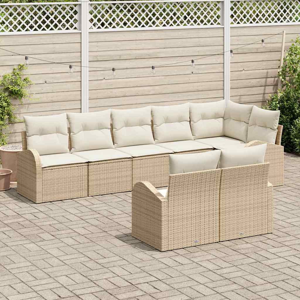 Tuin Sofa Set Beige en Crème 55 x 55 x 37 cm poly rattan is nu te koop bij PeponiXL, paradijselijk wonen!