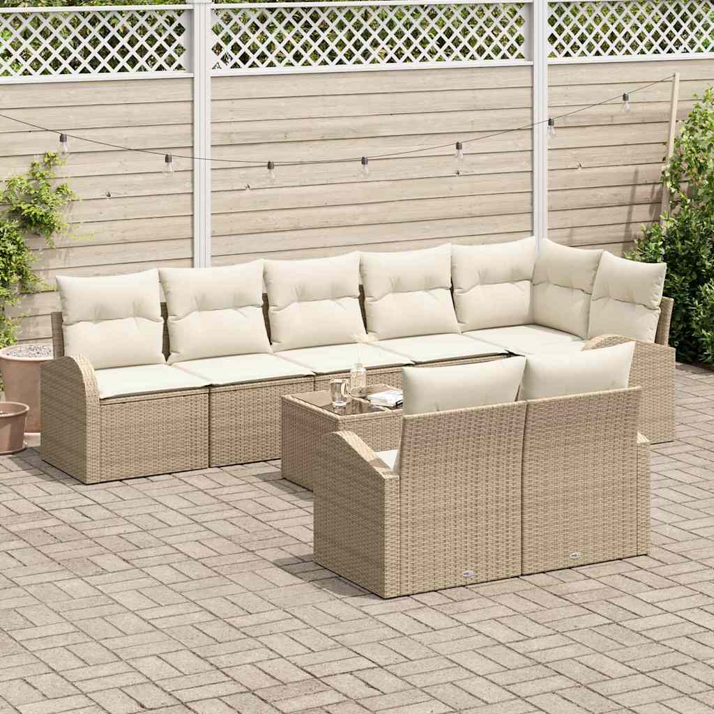 Tuin Sofa Set 9 pcs poly rattan is nu te koop bij PeponiXL, paradijselijk wonen!
