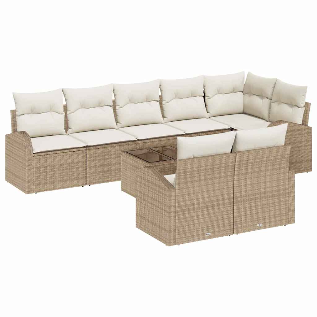 Tuin Sofa Set 9 pcs poly rattan is nu te koop bij PeponiXL, paradijselijk wonen!