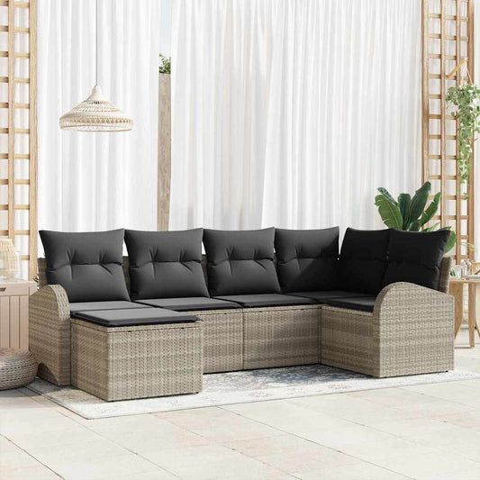 Tuinbankenset Lichtgrijs poly rattan is nu te koop bij PeponiXL, paradijselijk wonen!