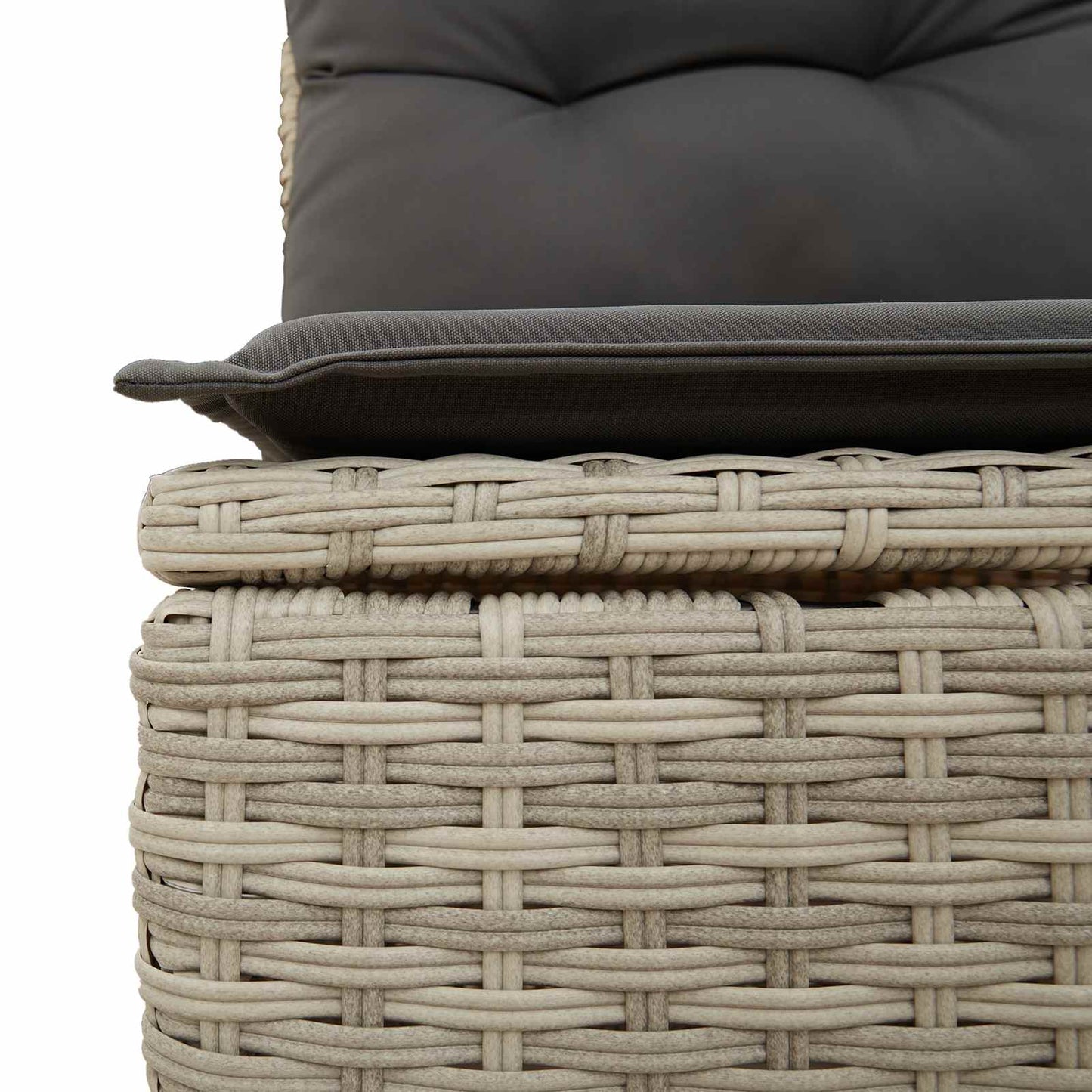 Bankstel 6 pcs Lichtgrijs poly rattan is nu te koop bij PeponiXL, paradijselijk wonen!