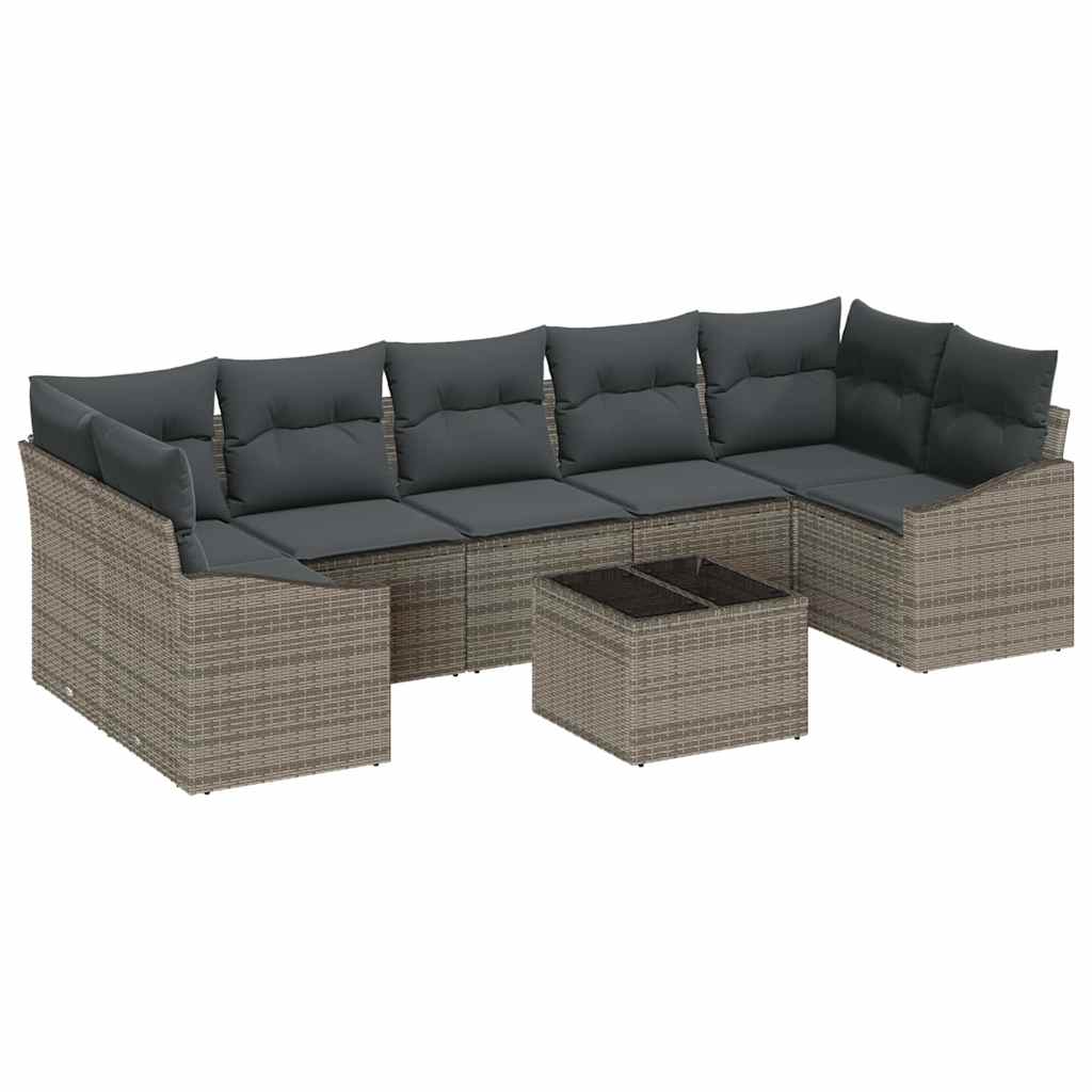 Bankstel met kussen Grijs 55 x 55 x 37 cm poly rattan is nu te koop bij PeponiXL, paradijselijk wonen!