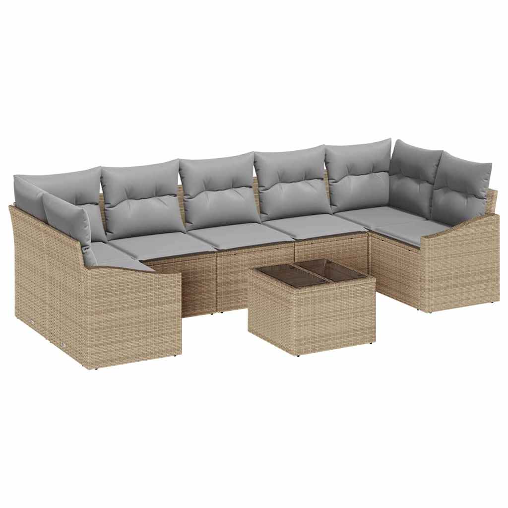 Bankstel Beige en Licht Grijs 55 x 55 x 37 cm poly rattan is nu te koop bij PeponiXL, paradijselijk wonen!