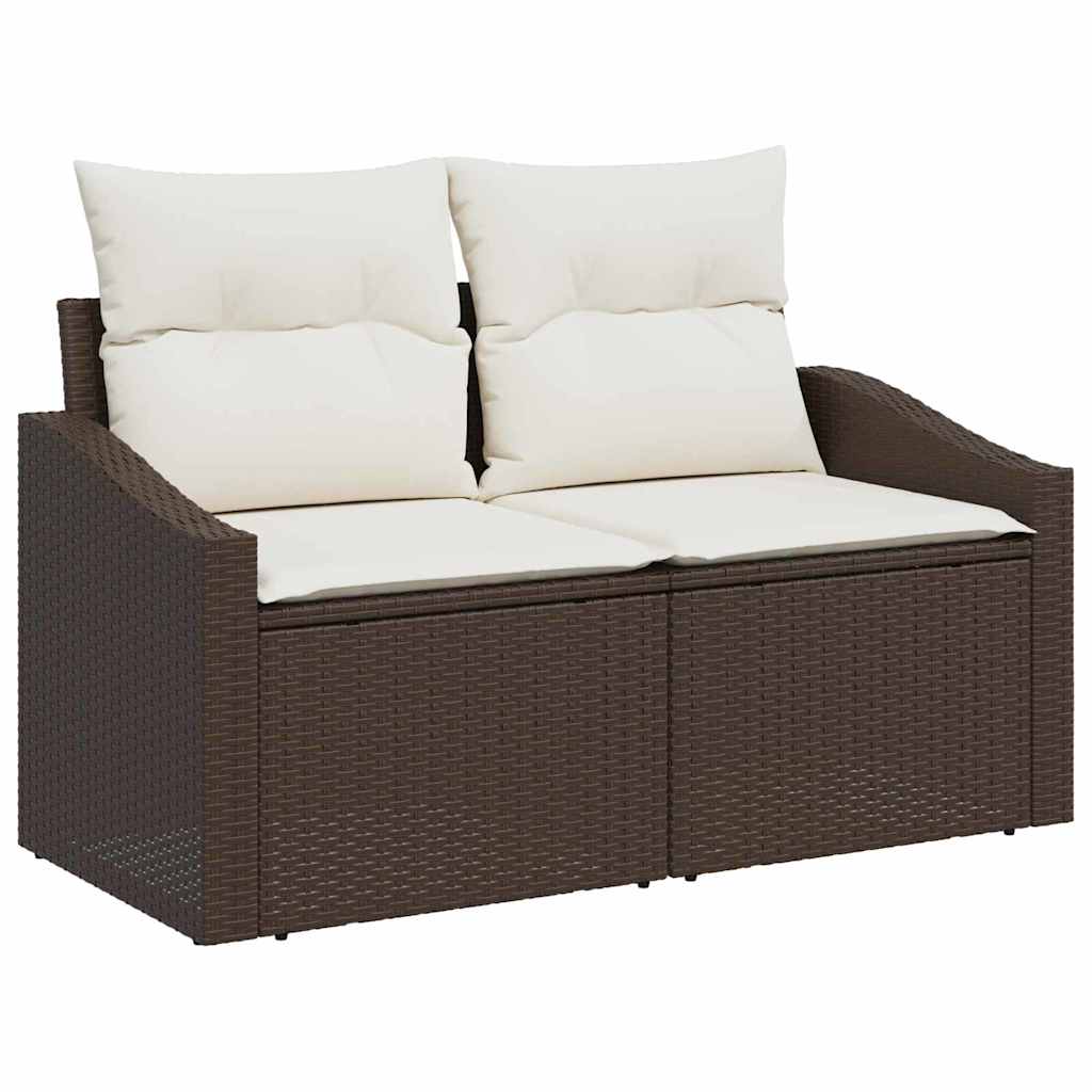 Bankstel met kussen 5 pcs Bruin poly rattan is nu te koop bij PeponiXL, paradijselijk wonen!