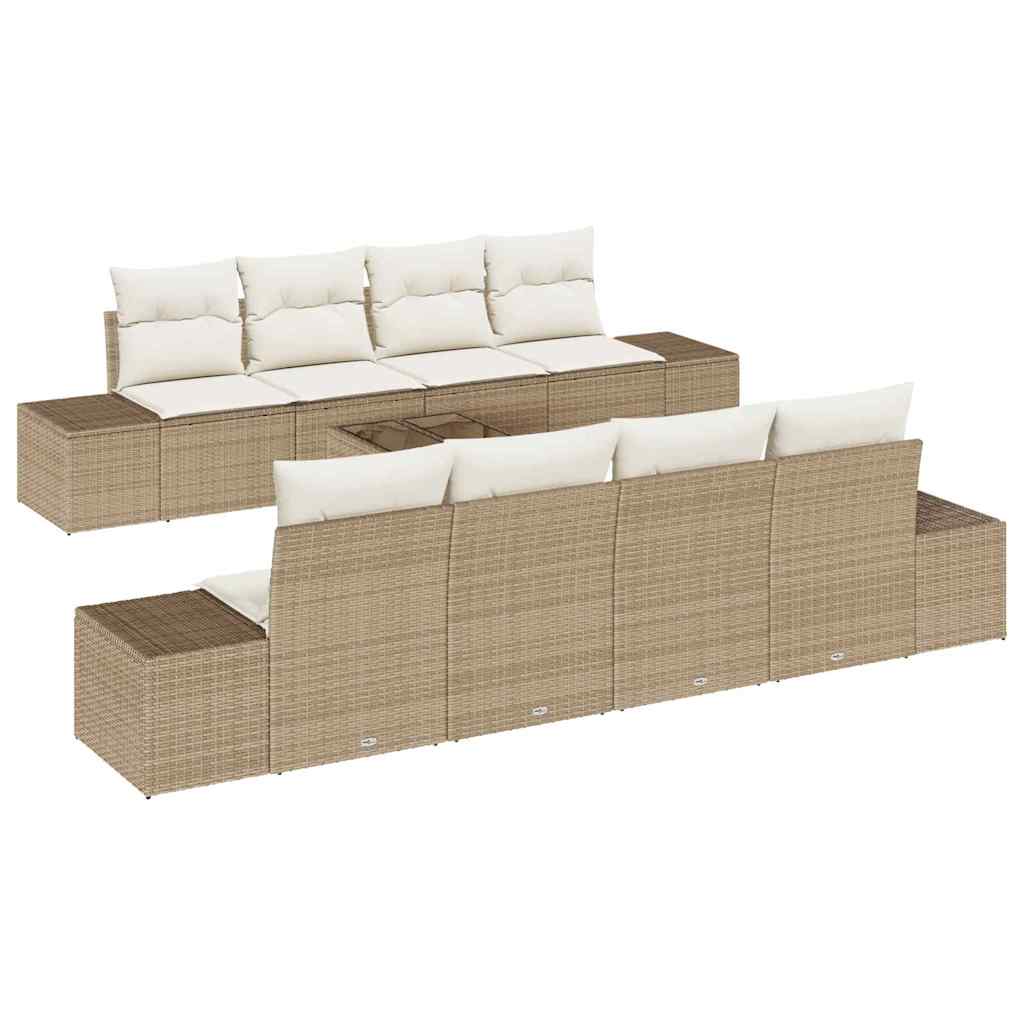 Tuin Sofa Set met kussen 7 pcs Beige en Crème poly rattan is nu te koop bij PeponiXL, paradijselijk wonen!
