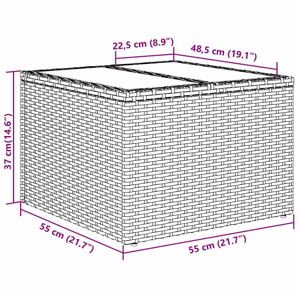 Tuin Sofa Set met kussen 7 pcs Lichtgrijs poly rattan is nu te koop bij PeponiXL, paradijselijk wonen!