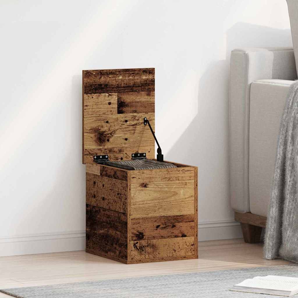 Opslagdoos met opslag Oud Hout 30 x 35 x 35 cm Bewerkt hout is nu te koop bij PeponiXL, paradijselijk wonen!