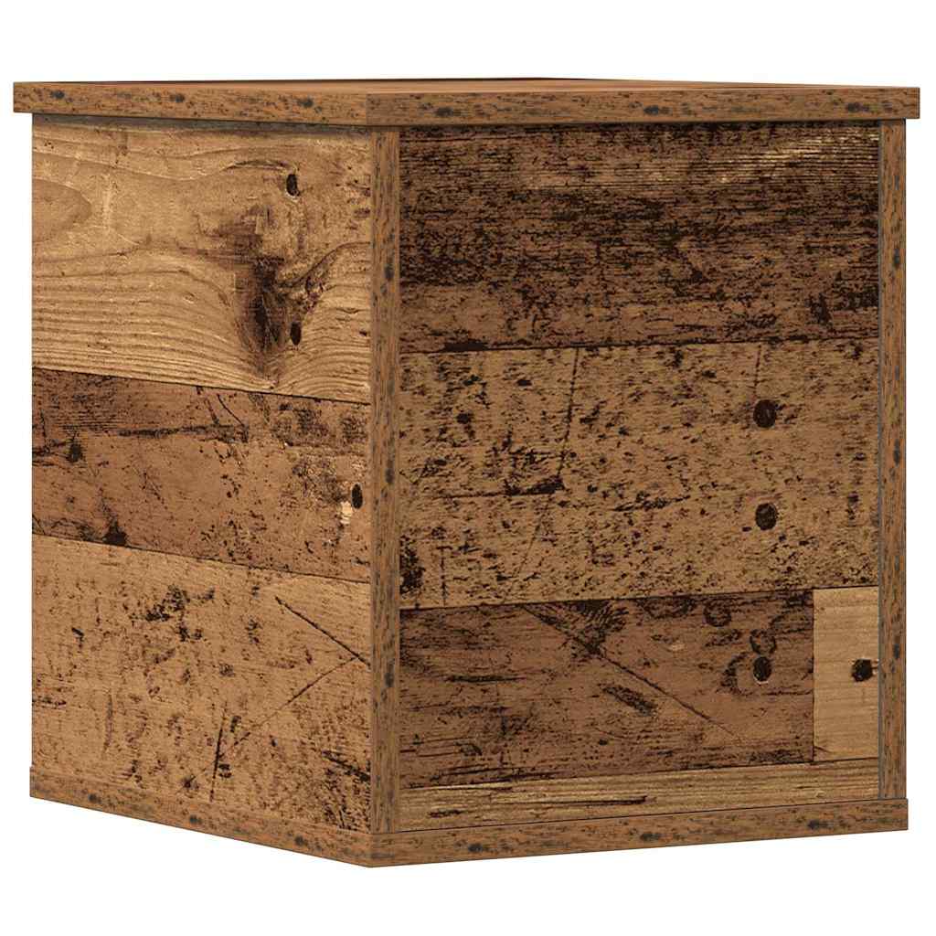 Opslagdoos met opslag Oud Hout 30 x 35 x 35 cm Bewerkt hout is nu te koop bij PeponiXL, paradijselijk wonen!