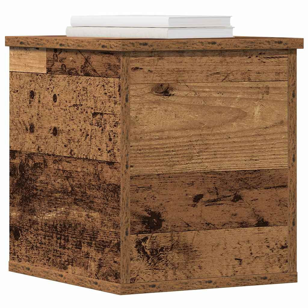 Opslagdoos met opslag Oud Hout 30 x 35 x 35 cm Bewerkt hout is nu te koop bij PeponiXL, paradijselijk wonen!
