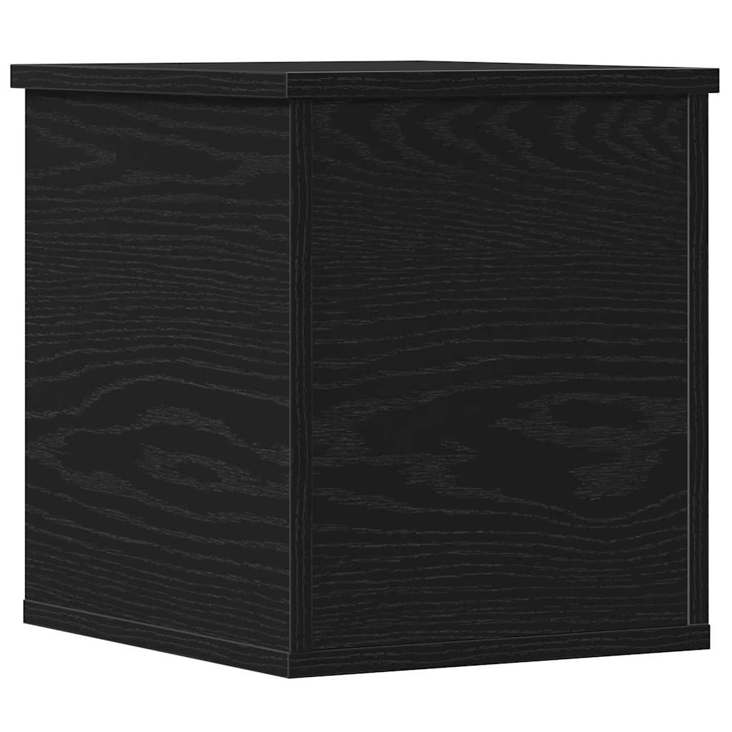 Opslagdoos met opslag Zwart Eiken 30 x 35 x 35 cm Bewerkt hout is nu te koop bij PeponiXL, paradijselijk wonen!