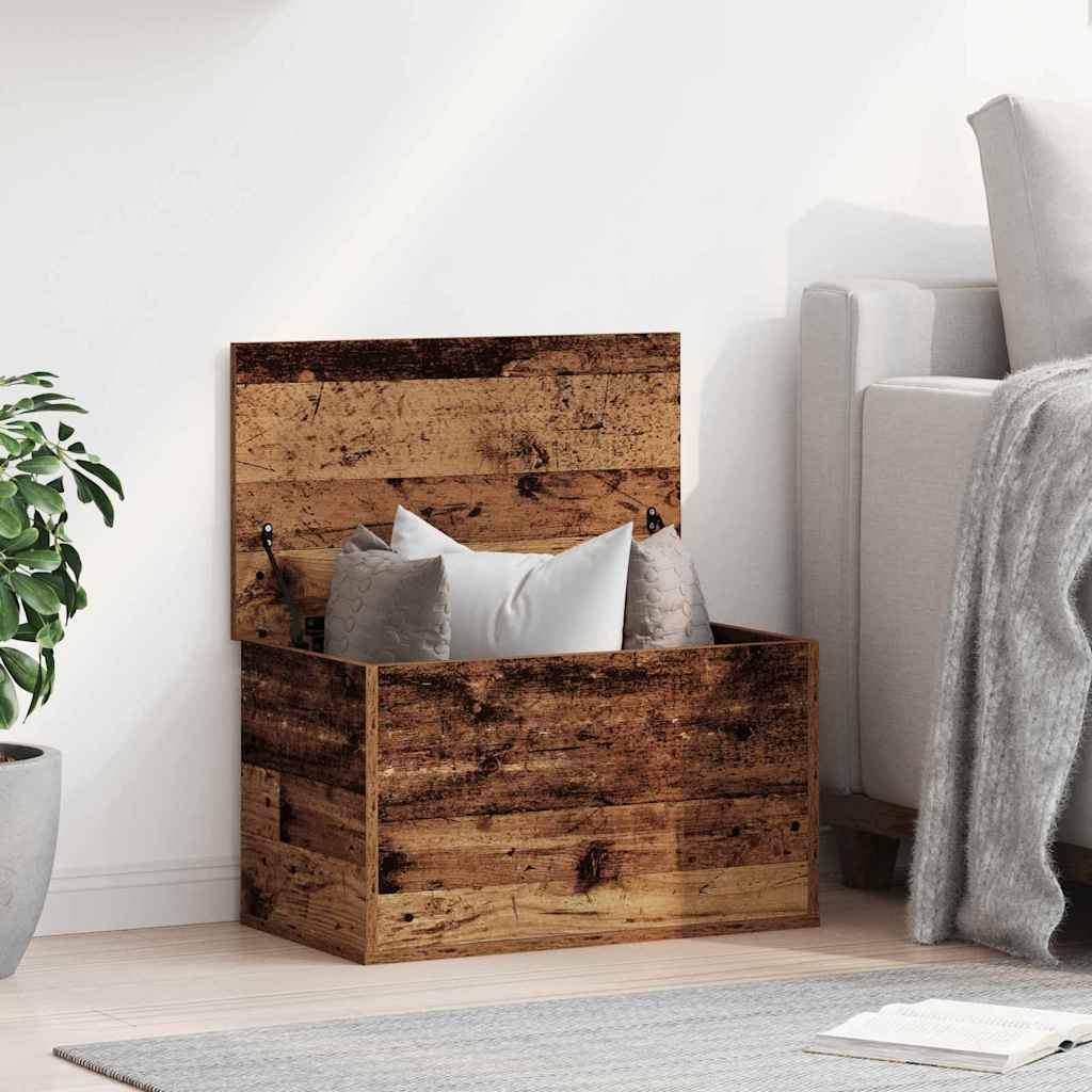 Opslagdoos met opslag Oud Hout 60 x 35 x 35 cm Bewerkt hout is nu te koop bij PeponiXL, paradijselijk wonen!