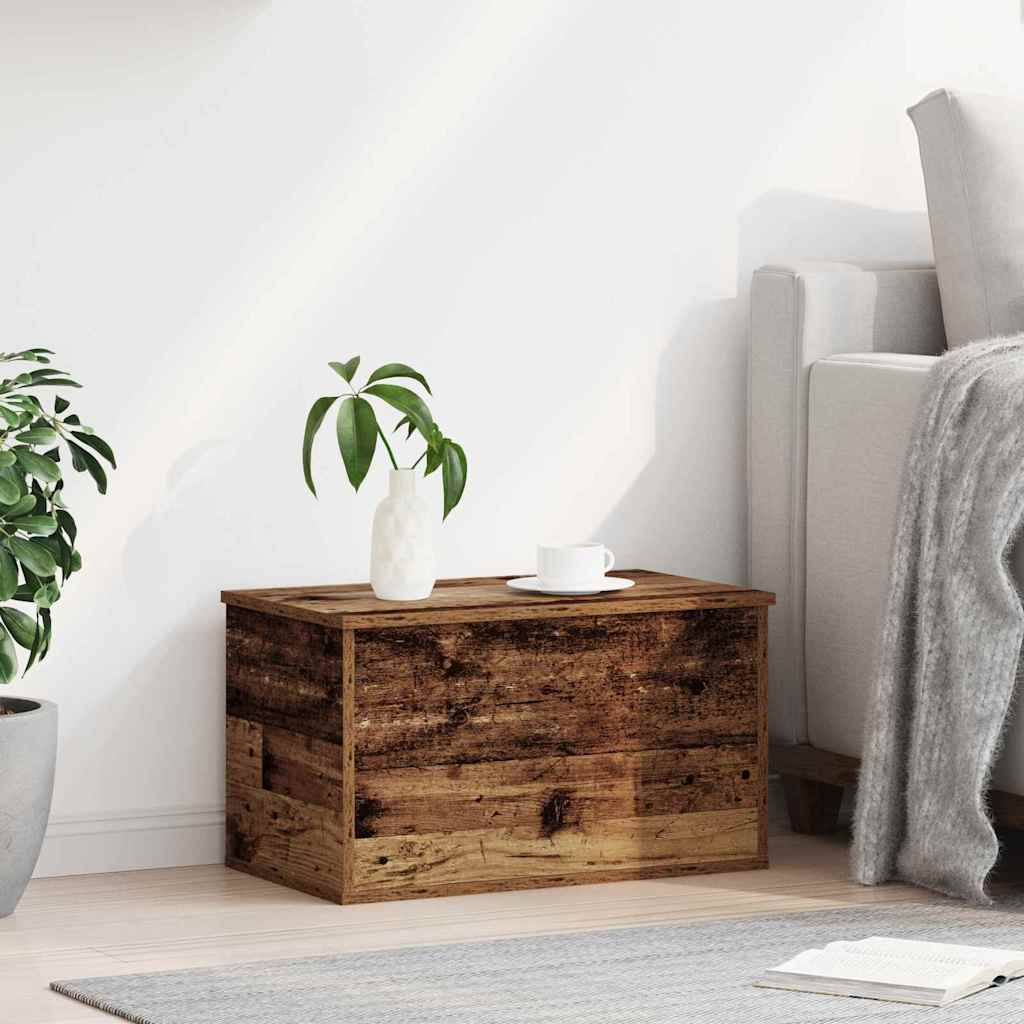 Opslagdoos met opslag Oud Hout 60 x 35 x 35 cm Bewerkt hout is nu te koop bij PeponiXL, paradijselijk wonen!