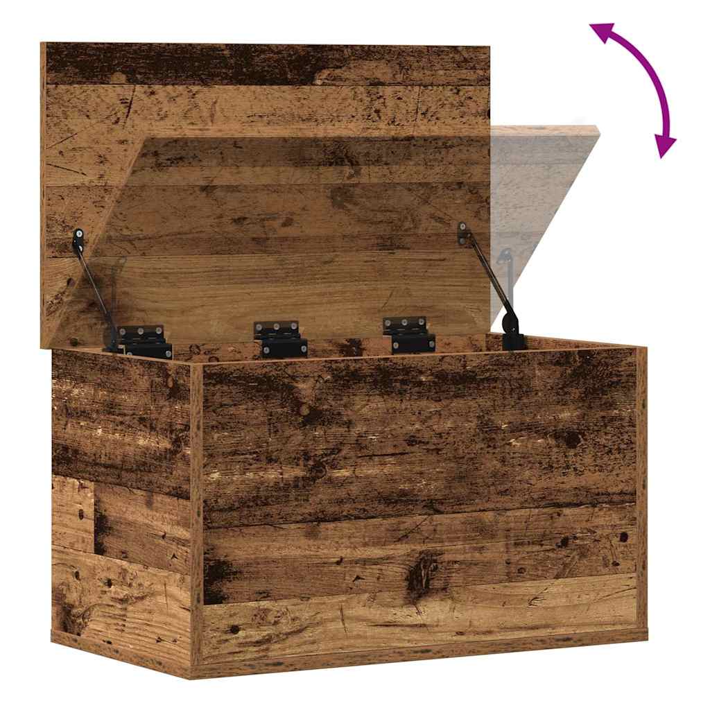 Opslagdoos met opslag Oud Hout 60 x 35 x 35 cm Bewerkt hout is nu te koop bij PeponiXL, paradijselijk wonen!