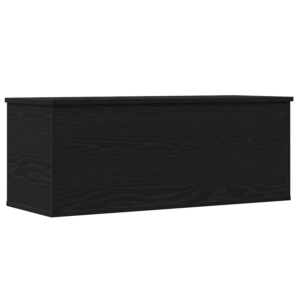 Opslagdoos met opslag Zwart Eiken 90 x 35 x 35 cm Bewerkt hout is nu te koop bij PeponiXL, paradijselijk wonen!