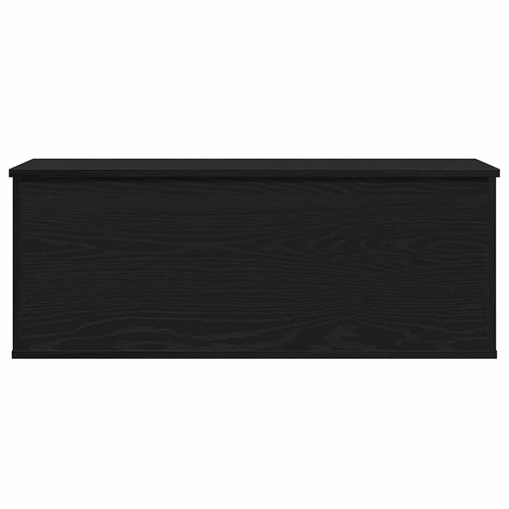 Opslagdoos met opslag Zwart Eiken 90 x 35 x 35 cm Bewerkt hout is nu te koop bij PeponiXL, paradijselijk wonen!