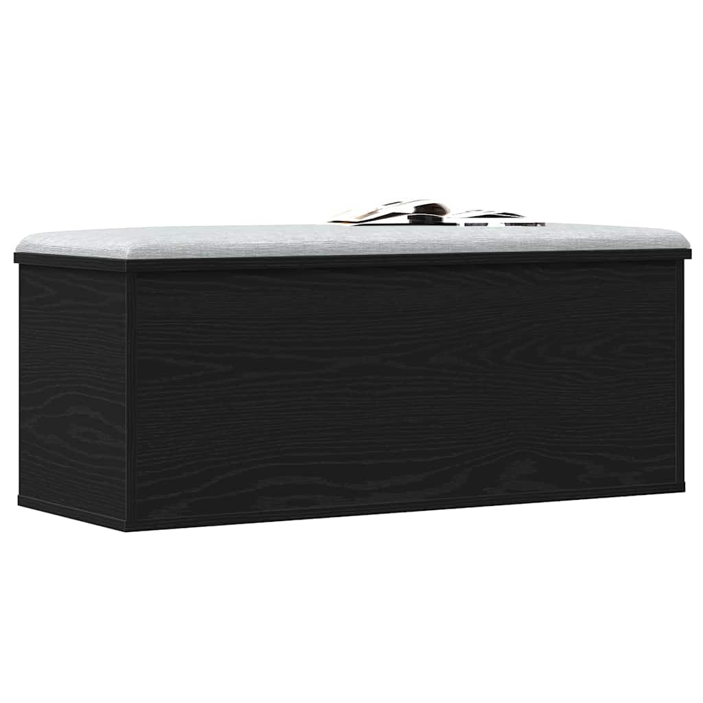 Opslagdoos met opslag Zwart Eiken 90 x 35 x 35 cm Bewerkt hout is nu te koop bij PeponiXL, paradijselijk wonen!