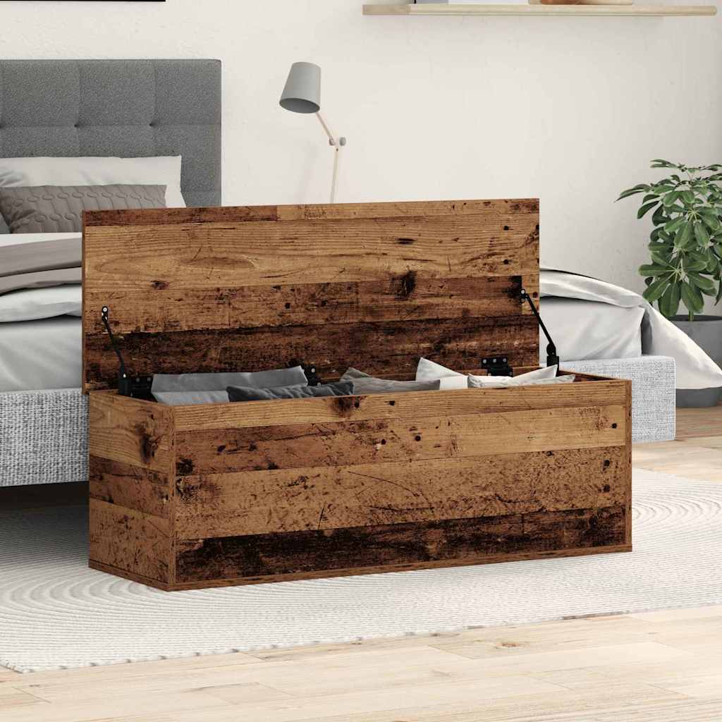Opslagdoos met opslag Oud Hout 102 x 35 x 35 cm Bewerkt hout is nu te koop bij PeponiXL, paradijselijk wonen!