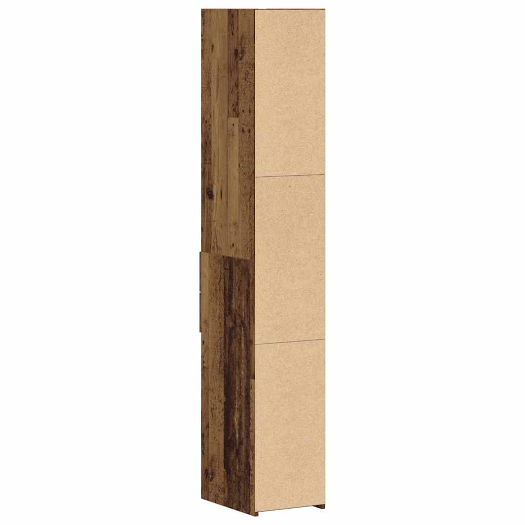 Boekenkast met lade Oudhout 30 x 42.4 x 185.2 cm is nu te koop bij PeponiXL, paradijselijk wonen!