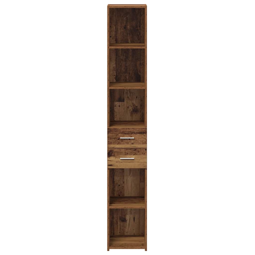 Boekenkast met lade Oudhout 30 x 42.4 x 185.2 cm is nu te koop bij PeponiXL, paradijselijk wonen!