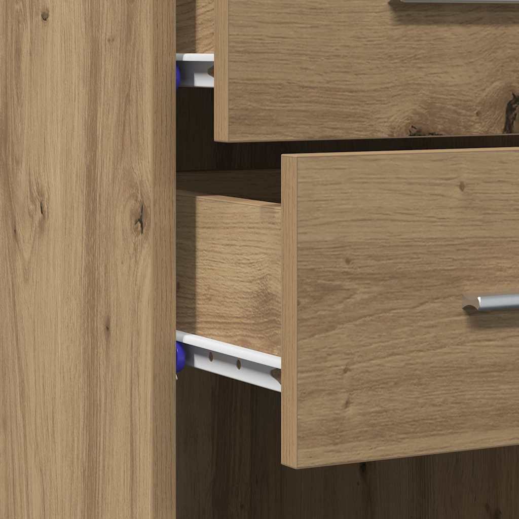 Boekenkast met lade Artisan Eiken 30 x 42.4 x 185.2 cm is nu te koop bij PeponiXL, paradijselijk wonen!