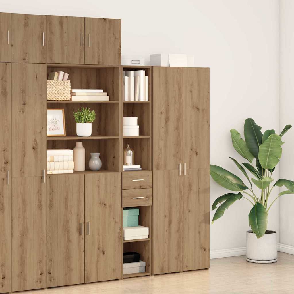 Boekenkast met lade Artisan Eiken 30 x 42.4 x 185.2 cm is nu te koop bij PeponiXL, paradijselijk wonen!