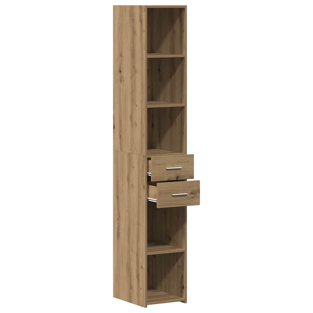 Boekenkast met lade Artisan Eiken 30 x 42.4 x 185.2 cm is nu te koop bij PeponiXL, paradijselijk wonen!